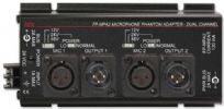 Radio Design Labs FP-MPA2 Dual Microphone Phantom Adapter 12, 24, 48 V - XLR; Phantom Adapter for Two Mics; Selectable Phantom Voltage; 12V, 24V, 48V Phantom; Selectable Current for 24V Mics; Number of Channels: 2; Inputs: 2 x XLR; Output: 2 x XLR; Phantom Power: 12V, 24V or 48V; Multi Function: No; Gain Range:,Not applicable; Maximum Output Level:,Not applicable; Frequency Response:,Not applicable (FPMPA2 FP-MPA2 FP-MPA2) 