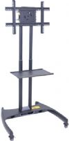 Luxor FP2500 Adjustable Height TV Stand & Mount, Designed for 32"- 60" flat panel TV, 100 lbs. Weight capacity, Seamless pipes with powder coat paint finish, Cable management through main column, All casters have locking brakes, Measures 32 3/4"W x 46 1/2 - 62 1/2"H (from floor to the top of the poles), Adjustable in 2" increments, UPC 847210028970 (FP-2500 FP 2500) 