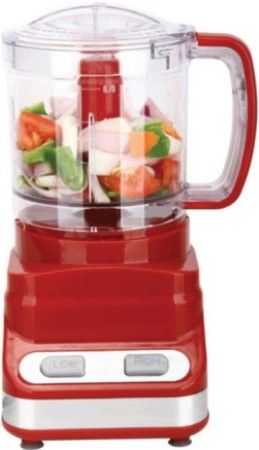 Brentwood FP-548 Food Processor, Red, 3 Cup (24 oz) Workbowl, 200 Watts Power, Stainless Steel Chopping Blades, Dishwasher Safe Detachable Parts, Safety Interlock System, Non-skid Base, cUL Approval Code, Dimension (LxWxH) 6.5 x 6.5 x 11, Weight 2.45 lbs., UPC 181225805486 (FP548 FP 548)