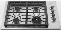 Frigidaire FPGC3085KS Professional Series 30" Gas Cooktop with 4 Sealed Burners, 12,000 BTU Left Front Burner, 9,500 BTU Left Rear Burner, 17,000/500 BTU Right Front Burner, 5,000 BTU Right Rear Burner, Black Matte Cast Iron Surface Type, Stainless Steel Deep Drawn Surface Type, Gas Power Type, Right Side Control Location, Pro-Select Controls, 15 Amps Minimum Circuit Requirement, Stainless Steel Color (FPGC-3085KS FPGC 3085KS FPGC3085-KS FPGC3085 KS) 