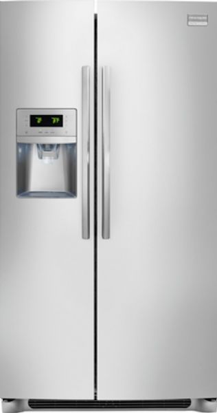 Frigidaire FPHC2399PF Professional Series Counter-Depth Side by Side Refrigerator, 22.6 Cu. Ft. Total Capacity, 14.1 Cu. Ft. Refrigerator Capacity, 8.5 Cu. Ft. Freezer Capacity, Curved Door Design, Stainless Steel Door Handle Design, Grey Cabinet Finish, Hidden Door Hinge Covers, Top Right Rear Water Filter Location, Quiet Pack Sound Package, Pro-Select Controls, Flush, Single Paddle Dispenser Design, UPC 012505636516 (FPHC2399PF FPHC-2399-PF FPHC 2399 PF)