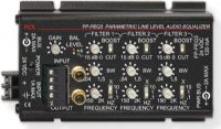 RADIODESIGNLABSFPPEQ3 Flat Pak Series 3 Band Parametric Equalizer with Terminal Blocks, and RCA Jacks; Highly versatile parametric equalizer; Independent adjustment controls; Adjustable bandwidth 0.04 to 1.5 octave; Adjustable frequency 15 Hz to 20 kHz; Cut or boost adjustable more or less 15 dB; Overlapping frequency bands; Output level metering; UPC 813721012517 (RADIODESIGNLABSFPPEQ3 DEVICE EQUALIZER CONTROL BANDS) 