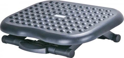 Aidata FR008 Massage Foot Rest, Acupressure Bumps With Five Adjustable Heights, Ergonomically designed helps reduce pressure and muscle strain, Large non-skid foot surface with acupressure bumps to help massage tired feet, Five adjustable heights for personal comfort, Free floating platform allows ankle and leg exercise (FR-008 FR 008)