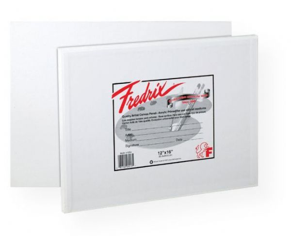 Fredrix 3011 Artist Serie 10 x 14 Canvas Panel; Canvas panels are great for students; The surface texture provides a very definite paint-gripping tooth with minimun paint absorption; A perfect support for painting in all media; The sides are completely turned under and glued to prevent fraying and seperation; UPC 081702030113 (FREDRIX3011 FREDRIX-3011 PAINTING)