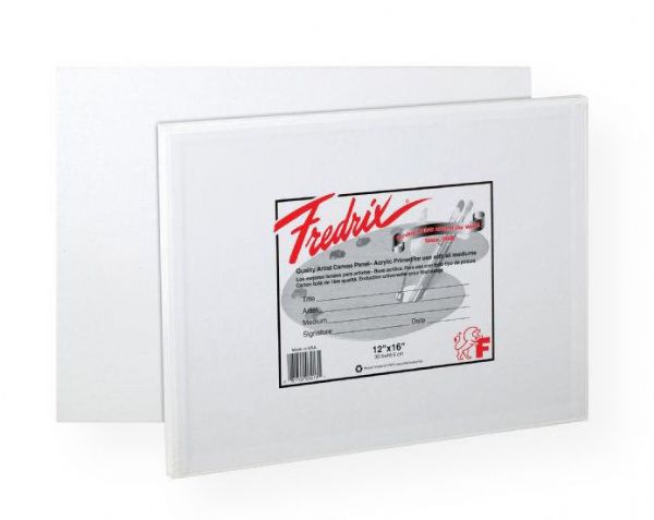 Fredrix 3209 Artist Series 9 x 12 Canvas Panel 3-Pack; Canvas panels are great for students; The surface texture provides a very definite paint-gripping tooth with minimun paint absorption; A perfect support for painting in all media; The sides are completely turned under and glued to prevent fraying and seperation; The entire area of canvas is firmly glue to the board; UPC 081702032094 (FREDRIX3209 FREDRIX-3209 ARTIST-SERIES-3209 FREDRIX/3209 ARTIST/SERIES/3209 ARTWORK PAINTING)