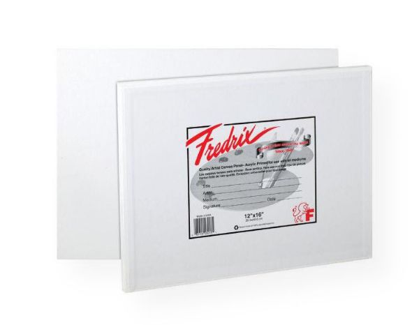 Fredrix 3243 Artist Series 12 x 12 Canvas Panel 3-Pack; Canvas panels are great for students; The surface texture provides a very definite paint-gripping tooth with minimun paint absorption; A perfect support for painting in all media; The sides are completely turned under and glued to prevent fraying and seperation; The entire area of canvas is firmly glue to the board; The sizing is acid-free; UPC 081702032438 (FREDRIX3243 FREDRIX-3243 ARTIST-SERIES-3243 ARTWORK PAINTING)