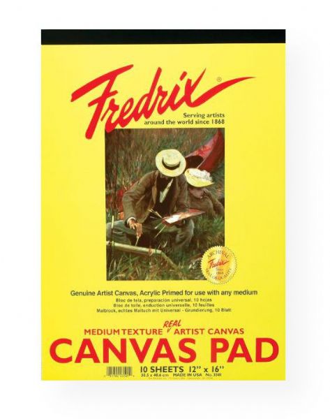 Fredrix 3495 White Canvas Pad 8