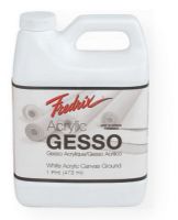 Fredrix 4404 Acrylic Gesso Pint; Made from the finest materials available; Acrylic gesso; Pint; Shipping Weight 1.59 lb; Shipping Dimensions 6.00 x 4.00 x 2.00 in; UPC 081702044042 (FREDRIX4404 FREDRIX-4404 ARTWORK) 