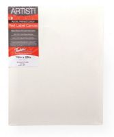 Fredrix 5026 Artist Series-Red Label 20 x 30 Stretched Canvas; Features superior quality, medium textured, duck canvas; Canvas is double-primed with acid-free acrylic gesso for use with oil or acrylic painting; It is stapled onto the back of standard stretcher bars (11/16" x 1 9/16"); Paint on all four edges and hang it with or without a frame; UPC 081702050265 (FREDRIX5026 FREDRIX-5026 ARTIST-SERIES-RED-LABEL-5026 PAINTING) 