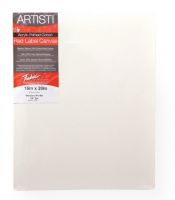Fredrix 5032A Artist Series-Red Label 24 x 48 Stretched Canvas; Features superior quality, medium textured, duck canvas; Canvas is double-primed with acid-free acrylic gesso for use with oil or acrylic painting; It is stapled onto the back of standard stretcher bars (11/16" x 1 9/16"); Paint on all four edges and hang it with or without a frame; UPC 081702050326 (FREDRIX5032A FREDRIX-5032A ARTIST-SERIES-RED-LABEL-5032A CANVAS PAINTING) 