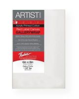 Fredrix 5074 Gallerywrap 6" x 8" Stretched Canvas; Features superior quality, medium textured, duck canvas; Canvas is double-primed with acid-free acrylic gesso for use with oil or acrylic painting; It is stapled onto the back of stretcher bars (1.375" x 1.375"); Paint on all four edges and hang it with or without a frame; Unprimed weight: 7 oz; primed weight: 12 oz; Shipping Weight 0.84 lb; UPC 081702050746 (FREDRIX5074 FREDRIX-5074 GALLERYWRAP-5074 ARTWORK) 