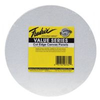 Fredrix T3735 Value Series Cut Edge 12" Round Canvas Panels, 6 Pack; Double acrylic primed archival canvas mounted to acid free chipboard panels; Suitable for painting on with acrylics and oils; Great for schools, classrooms, and renderings; White, 6 pack; Dimensions 12" round; Weight 1.5 lbs; UPC 081702372114 (FREDRIXT3735 FREDRIX-T3735 VALUE-SERIES-CUT-EDGE-T3735 CANVAS PAINTING) 