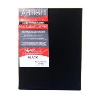 Fredrix T50229 Artist Series Red Label 16" x 20" Standard Stretched Black Canvas; Features superior quality, medium textured, duck canvas; Canvas is double primed with acid free acrylic gesso for use with oil or acrylic painting; It is stapled onto the back of standard stretcher bars, 11/16" x 1 9/16"; Paint on all four edges and hang it with or without a frame; Unprimed weight: 7oz.; primed weight: 12oz; Dimensions 16" x 20"; Weight 1.28  lb; UPC 081702502290 (T50229 CANVAS-T50229 FREDRIXT50229 