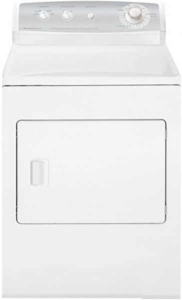 Frigidaire FRG5711KW Gas Dryer, 5.7 cu. ft. Capacity, 9 Cycle Count, 4 Auto Dry Cycles, Push to Start Safety Start, Chime On/Off End-of-Cycle Type, End-of-Cycle Signal, Drum Light, Precision Moisture Sensor, Reversible Door, White Cabinet Color, Silver Console Color (FRG-5711KW FRG 5711KW FRG5711-KW FRG5711 KW)