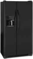 Frigidaire FRS3HF6JB Standard Depth 22.6 Cu. Ft. Side by Side Refrigerator, Black, UltraSoft Doors and Handles, 4 Button Ice and Water Dispenser, 1 Humidity Control, 2 Adjustable Clear Gallon Door Bins, 2 Fixed Clear 2-Liter Door Bins, 3 SpillSafe Glass Shelves, Clear Crispers (FRS-3HF6JB FRS 3HF6JB FRS3HF6J FRS3HF6) 
