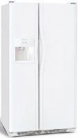 Frigidaire FRS3HF6JW Standard Depth 22.6 Cu. Ft. Side by Side Refrigerator, White, UltraSoft Doors and Handles, 4 Button Ice and Water Dispenser, 1 Humidity Control, 2 Adjustable Clear Gallon Door Bins, 2 Fixed Clear 2-Liter Door Bins, 3 SpillSafe Glass Shelves, Clear Crispers (FRS-3HF6JW FRS 3HF6JW FRS3HF6J FRS3HF6) 