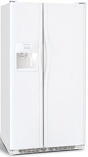 Frigidaire FRS3HF6JW Standard Depth 22.6 Cu. Ft. Side by Side Refrigerator, White, UltraSoft Doors and Handles, 4 Button Ice and Water Dispenser, 1 Humidity Control, 2 Adjustable Clear Gallon Door Bins, 2 Fixed Clear 2-Liter Door Bins, 3 SpillSafe Glass Shelves, Clear Crispers (FRS-3HF6JW FRS 3HF6JW FRS3HF6J FRS3HF6)