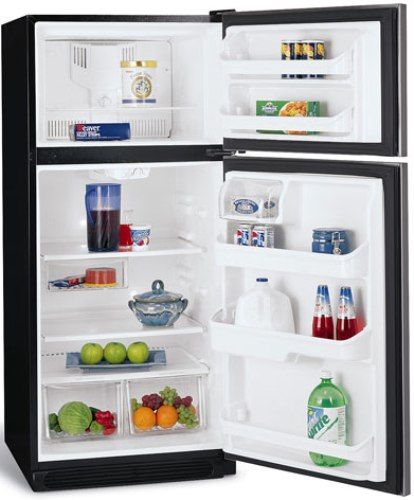 Frigidaire FRT17G5JSB Standard Depth 17 Cu. Ft. Top Mount Freezer Refrigerator, Stainless Steel, 2 Clear Crispers, 2 Humidity Controls, 2 Sliding Glass Shelves, 3 Fixed White Door Bins (2 with Gallon Storage), Clear Deli Drawer,1 Full-Width Shelf, 2 Fixed White Door Racks (FRT-17G5JSB FRT 17G5JSB FRT17G5JS FRT17G5J FRT17G5)