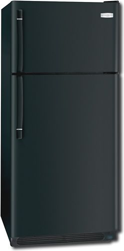 Frigidaire FRT18G6JB Standard Depth 18 Cu. Ft. Top Freezer Refrigerator, Black, UltraSoft Color-Coordinated Textured Doors, 1 Humidity Control, 2 Clear Crispers, 2 Sliding Glass Shelves, 3 Fixed White Door Racks (1 with Gallon Storage), Clear Dairy Drawer, Clear Deli Drawer, 1 Full-Width Shelf, 2 Fixed Door Racks (FRT-18G6JB FRT 18G6JB FRT18G6J FRT18G6)