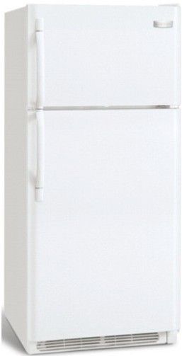 Frigidaire FRT18HB5JW Top Freezer Refrigerator, White, 18 Cu. Ft. Total Capacity, 14 cu. ft. Fresh-food Capacity, 4 cu. ft. Freezer Capacity, Humidity-Controlled Crispers, Single Knob Control, 30