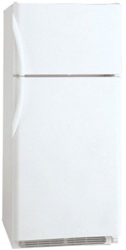 Frigidaire FRT18HS6JW Standard Depth 18 Cu. Ft. Top Mount Freezer Refrigerator, White, UltraSoft Color-Coordinated Textured Doors, UltraSoft Handles, 2 Clear Crispers, 2 Humidity Controls, 2 Sliding Full-Width SpillSafe Glass Shelves, 3 Fixed White Door Bins (2 with Gallon Storage) (FRT-18HS6JW FRT 18HS6JW FRT18HS6J FRT18HS6)
