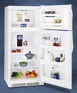 Frigidaire FRT18S6AW Top-Mount Refrigerator, 18 Cu. Ft., 2 Fixed SpillSafe Glass Shelves, Never Clean Condenser, White (FRT-18S6AW FRT18S6A-W FRT18S6A W FRT18S6A FRT18S6)