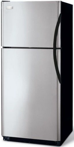 Frigidaire FRT21S6JK Standard Depth 21 Cu. Ft. Top Mount Freezer Refrigerator, Stainless Steel Reverse Door, UltraSoft Black Handles, UltraSoft Stainless Steel Doors, 2 Clear Crispers, 2 Humidity Controls, 2 Sliding Full-Width SpillSafe Glass Shelves, 3 Fixed White Door Bins (2 with Gallon Storage) (FRT-21S6JK FRT 21S6JK FRT21S6J FRT21S6)