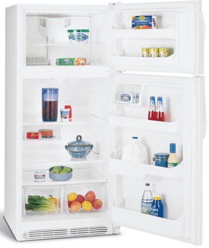 Frigidaire FRT21S6JW Standard Depth 18 Cu. Ft. Top Freezer Refrigerator, White, UltraSoft Doors and Handles, 2 Clear Crispers, 2 Humidity Controls, 2 Sliding Full-Width SpillSafe Glass Shelves, 3 Fixed White Door Bins (2 with Gallon Storage), Clear Dairy Door, Clear Deli Drawer (FRT-21S6JW FRT 21S6JW FRT21S6J FRT21S6)