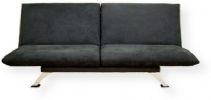 Wholesale Interiors FS36591 Nora Black Casual Convertible Sofa Bed, Upholstered in easy care black microfiber, Clean, minimalistic modern design, Sleek powder coasted metal legs, Black upholstered base, High resilient foam cushions for greater comfort, support, and even seating surface, UPC 878445007461, 73"W x 29"D x 31"H Sofa, 73"W x 47"D x 13"H Bed, 22"D x 13"H Seat (FS36591 FS-36591 FS 36591) 