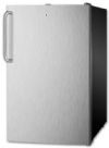 Summit FS408BLBI7SSTBADA Freestanding Upright Counter Depth Freezer 20" With 2.8 cu.ft. Capacity, Stainless Steel Door, Right Hinge, Manual Defrost, ADA Compliant, Factory Installed Lock, CFC Free In Stainless Steel;  Slim 20" width, 2.8 cu.ft. capacity inside a slim footprint; Flat door liner, easy to clean, with more depth for storage; UPC 700613276679 (SUMMITFS408BLBI7SSTBADA SUMMIT FS408BLBI7SSTBADA SUMMIT-FS408BLBI7SSTBADA FS408BLBI7ADA) 