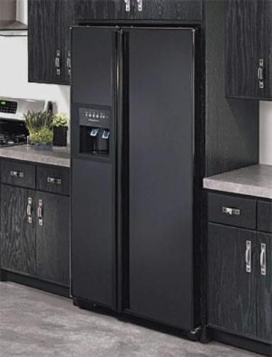 Frigidaire FSC23F7TDB Counter Depth 22.6 Cu. Ft. Side by Side Refrigerator, Black, SpaceWise Design, Trim-Kit Ready, to Accept Optional Decorator Door Panels, Extruded Full-Length Handles, Front-Mounted PureSource 2 Filter with Filter Change Signal, Front-Mounted Cold Controls (FSC-23F7TDB FSC 23F7TDB FSC23F7TD FSC23F7T)