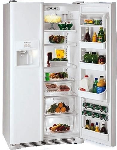 Frigidaire FSC23R5DW Counter Depth Side-by-Side Refrigerator 22.6 Cu. Ft. Capacity, UltraSoft Doors and Handles, 4 Button Ice and Water Dispenser, 1 Fixed White Condiment Bin, 1 Fixed White Gallon Door Bin, 1 Humidity Control, 2 Adjustable White 2-Liter Door Bins (FSC23R5D FSC23R5 FSC-23R5DW FSC23R)