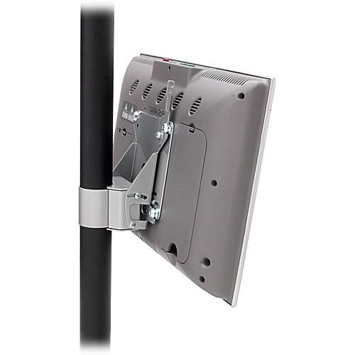 Chief FSP-4100S Single Display Pole Mount Q2 Mounting System, Silver; Pole can be vertical or horizontal, Pitch adjustment 10 degrees up, 25 degrees down, Set pitch for touchscreen use, Yaw adjustment 360 degrees, Display installs in portrait/landscape views, UPC 841872015231 (FSP 4100S FSP4100S FSP-4100-S FSP-4100SILVER FSP 4100SILVER FSP4100SILVER FSP-4100 FSP 4100 FSP4100)