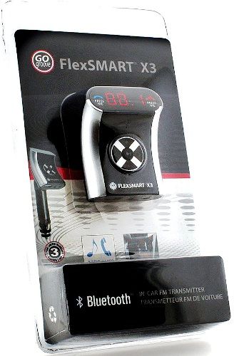 GOGroove FSX3M100BKEW FlexSMART X3 Mini In-Car Bluetooth FM Transmitter; Enhanced audio clarity, easy pair technology, and a sleek low profile design; Hands-free calling to any vehicle for less than a tank of gas; Bluetooth v2.1 with HSP, HFP, A2DP and AVRCP protocols; Frequency Range 88.1  107.9 mHz; DC 12V vehicle power; UPC 637836519200 (FSX-3M100BKEW FSX3M-100BKEW FSX3M100-BKEW)