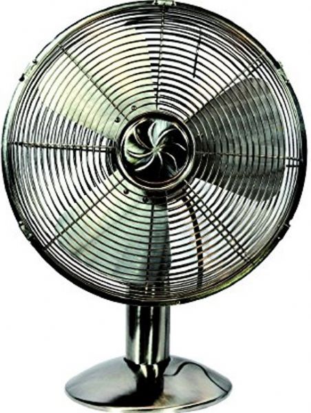 Soleus Air  FT-30-A  All Metal Retro Style Oscillating Table / Desk Fan, with 3 Fan Speed and Tilt Head - 12