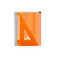 Alvin FT390-12 Fluorescent Triangle 30/60 degrees 12"; Made of molded polystyrene 0.10" thick with double-beveled inking edges and double-beveled center cutout finger lifts; The fluorescent orange color reflects light along the drawing edge; Supplied in poly bag with hanging hole; Shipping Weight 0.19 lb; Shipping Dimensions 12.00 x 6.00 x 0.12 in; UPC 088354100904 (ALVINFT39012 ALVIN-FT39012 ALVIN-FT390-12 ALVIN/FT39012 FT39012 ARCHITECTURE SCHOOL) 