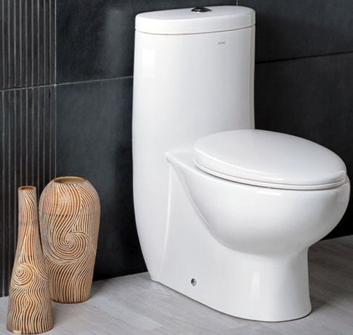 Fresca FTL2309 Delphinus One-Piece Dual Flush Toilet with Soft Close Seat, Dual flush (0.8gpf / 1.6gpf), Elongated Bowl, Trap Distance 12