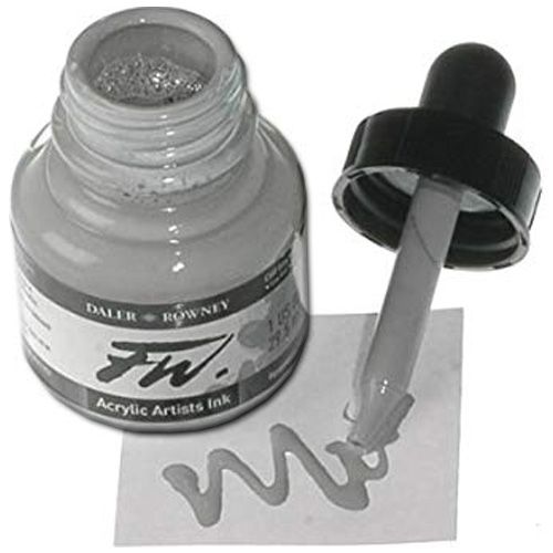 FW 160029053 Liquid Artists', Acrylic Ink, 1oz, Cool Gray; An acrylic-based, pigmented, water-resistant inks (on most surfaces) with a 3 or 4 star rating for permanence, high degree of lightfastness, and are fully intermixable; Alternatively, dilute colors to achieve subtle tones, very similar in character to watercolor; UPC N/A (FW160029053 FW 160029053 ALVIN ACRYLIC 1oz COOL GRAY)