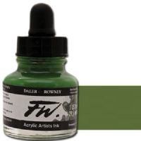 FW 160029363 Liquid Artists', Acrylic Ink, 1oz, Olive Green; An acrylic-based, pigmented, water-resistant inks (on most surfaces) with a 3 or 4 star rating for permanence, high degree of lightfastness, and are fully intermixable; Alternatively, dilute colors to achieve subtle tones, very similar in character to watercolor; UPC N/A (FW160029363 FW 160029363 ALVIN ACRYLIC 1oz OLIVE GREEN) 