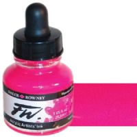 FW 160029538 Liquid Artists', Acrylic Ink, 1oz, Fluorescent Pink; An acrylic-based, pigmented, water-resistant inks (on most surfaces) with a 3 or 4 star rating for permanence, high degree of lightfastness, and are fully intermixable; Alternatively, dilute colors to achieve subtle tones, very similar in character to watercolor; UPC N/A (FW160029538 FW 160029538 ALVIN ACRYLIC 1oz FLUORESCENT PINK) 