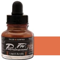 FW 603201111 Pearlescent Liquid Acrylic Ink, 1oz, Birdwing Copper; Acrylic-based inks are water-soluble when wet, but dry to a water-resistant film on most surfaces; All colors are very to extremely lightfast; The best means of applying pearlescent colors is by using a dipper pen, ruling pen, or brush; Due to large pigment particles, these are not suitable for fine line nozzles for airbrushes, technical pens, or fountain pens; UPC N/A (FW603201111 FW 603201111 ALVIN PEARLESCENT 1oz BIRDWING COPP 