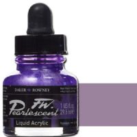FW 603201116 Pearlescent Liquid Acrylic Ink, 1oz, Moon Violet; Acrylic-based inks are water-soluble when wet, but dry to a water-resistant film on most surfaces; All colors are very to extremely lightfast; The best means of applying pearlescent colors is by using a dipper pen, ruling pen, or brush; Due to large pigment particles, these are not suitable for fine line nozzles for airbrushes, technical pens, or fountain pens; UPC N/A (FW603201116 FW 603201116 ALVIN PEARLESCENT 1oz MOON VIOLET) 
