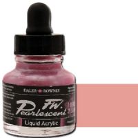 FW 603201118 Pearlescent Liquid Acrylic Ink, 1oz, Platinum Pink; Acrylic-based inks are water-soluble when wet, but dry to a water-resistant film on most surfaces; All colors are very to extremely lightfast; The best means of applying pearlescent colors is by using a dipper pen, ruling pen, or brush; Due to large pigment particles, these are not suitable for fine line nozzles for airbrushes, technical pens, or fountain pens; UPC N/A (FW603201118 FW 603201118 ALVIN PEARLESCENT 1oz PLATINUM PINK) 