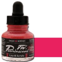 FW 603201123 Pearlescent Liquid Acrylic Ink, 1oz, Volcano Red; Acrylic-based inks are water-soluble when wet, but dry to a water-resistant film on most surfaces; All colors are very to extremely lightfast; The best means of applying pearlescent colors is by using a dipper pen, ruling pen, or brush; Due to large pigment particles, these are not suitable for fine line nozzles for airbrushes, technical pens, or fountain pens; UPC N/A (FW603201123 FW 603201123 ALVIN PEARLESCENT 1oz VOLCANO RED) 