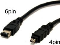Bytecc FW6403K FireWire 400 (IEEE1394a) 3ft. Cable, Black, 4pin Male to 6pin Male Connectors, Provides hi-speed data transfer to 400Mbps (FireWire400), Compatible with PC and Mac, Foil and braid shield reduces interference, UPC 837281103843 (FW-6403K FW 6403K FW64-03K FW64 03K) 