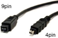 Bytecc FW9406K FireWire 800 (IEEE1394b) 6ft. Cable, Black, 9pin Male to 4pin Male Connectors, Provides hi-speed data transfer to 800Mbps (FireWire800), Compatible with PC and Mac, Foil and braid shield reduces interference, UPC 837281103775 (FW-9406K FW 9406K FW94-06K FW94 06K FW-94) 