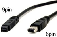 Bytecc FW9615K FireWire 800 (IEEE1394b) 15ft. Cable, Black, 9pin Male to 6pin Male Connectors, Provides hi-speed data transfer to 800Mbps (FireWire800), Compatible with PC and Mac, Foil and braid shield reduces interference, UPC 837281103751 (FW-9615K FW 9615K FW96-15K FW96 15K FW-96) 