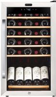 Whynter FWC-341TS Freestanding Stainless Steel Wine Refrigerator with Display Shelf and Digital Control, Capacity: 34 standard 750 ml wine bottles, 18.25" Depth - Excluding Handles, 20" Depth - Including Handles, 16.75" Depth Less Door, 19" Refrigerator Width, 6 removable wooden flat slide out shelves, Freestanding installation - proper clearance required, UPC 852749006313 (FWC-341TS FWC 341TS FWC341TS) 