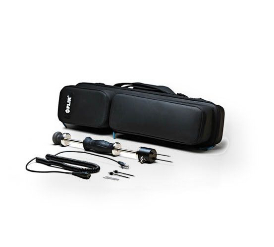 FLIR MR07 Hammer Probe with Shoulder Bag for FLIR Moisture Meters; Use with FLIR MR77, MR160 and MR176; 2.5 Inch pin length with spare; Field replaceable pins; Multi compartment case with shoulder strap; Durable construction; Dimensions 23.0 x 5.2 x 6.0 inches; Weight 7.19 pounds; UPC 793950370070 (FLIRMR07 FLIR-MR07 FLIR/MR07 TESTING ELECTRONIC SIGNAL COMMUNICATION ENGINEERING)