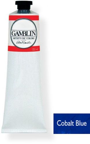 Gamblin G2220 Oil Color, 150 ml Cobalt Blue; Alkyd oil colors with luscious working properties; No adulterants are used so each color retains the unique characteristics of the pigments, including tinting strength, transparency, and texture; UPC 729911122204 (G-2220 G2220 G22-20 GAMBLIN-2220 G222-0 GAMBLIN-G2220)